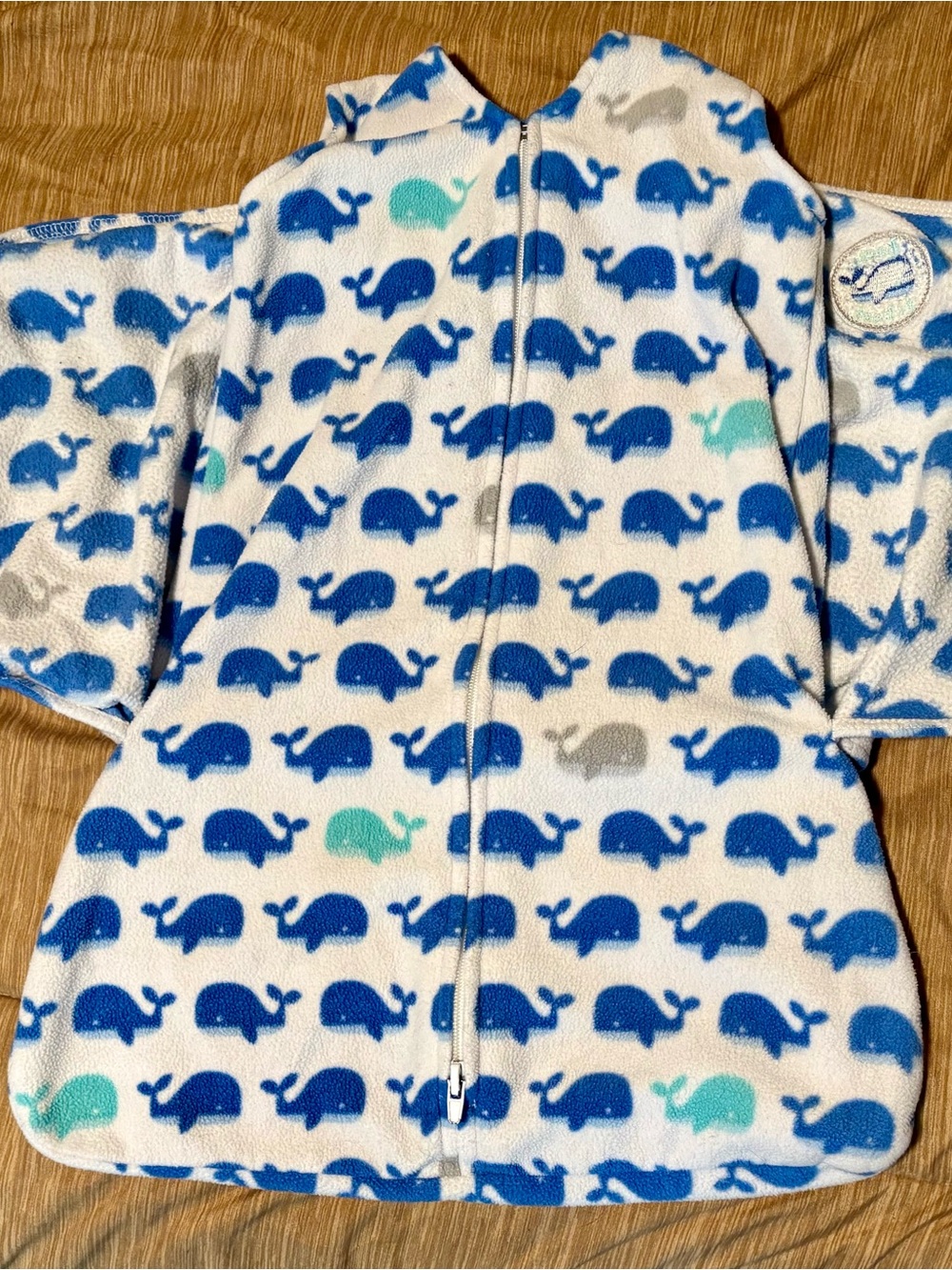Halo Fleece Whale Swaddle NB / 0-3mo